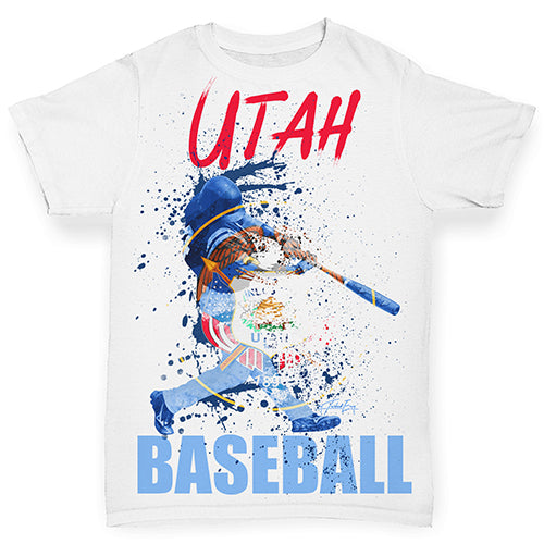 Utah Baseball Splatter Baby Toddler ALL-OVER PRINT Baby T-shirt