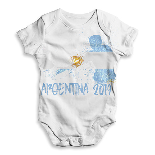 Baby Girl Clothes Rugby Argentina 2019 Baby Unisex ALL-OVER PRINT Baby Grow Bodysuit New Born White