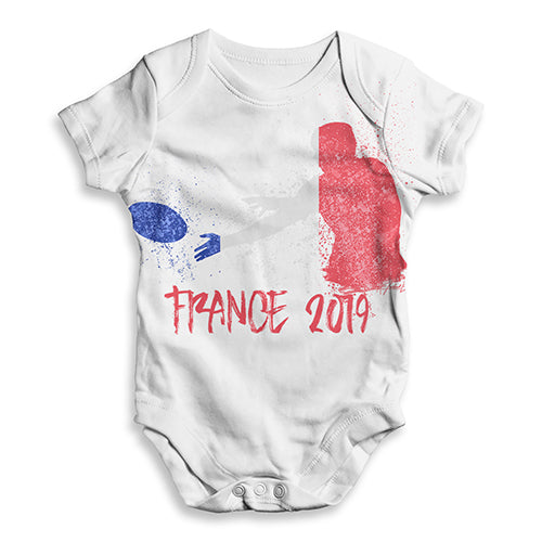 Funny Infant Baby Bodysuit Rugby France 2019 Baby Unisex ALL-OVER PRINT Baby Grow Bodysuit New Born White