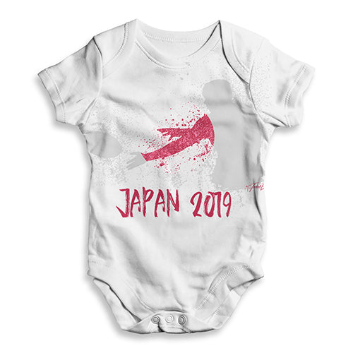 Baby Onesies Rugby Japan 2019 Baby Unisex ALL-OVER PRINT Baby Grow Bodysuit 18 - 24 Months White