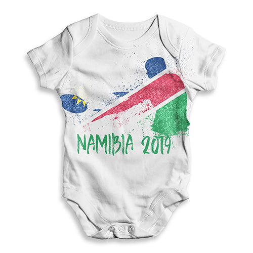 Funny Baby Onesies Rugby Namibia 2019 Baby Unisex ALL-OVER PRINT Baby Grow Bodysuit 6 - 12 Months White