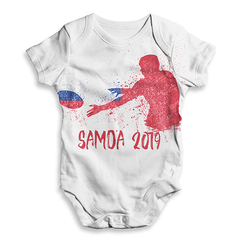 Funny Infant Baby Bodysuit Rugby Samoa 2019 Baby Unisex ALL-OVER PRINT Baby Grow Bodysuit 0 - 3 Months White
