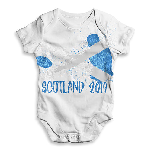 Funny Baby Bodysuits Rugby Scotland 2019 Baby Unisex ALL-OVER PRINT Baby Grow Bodysuit 12 - 18 Months White