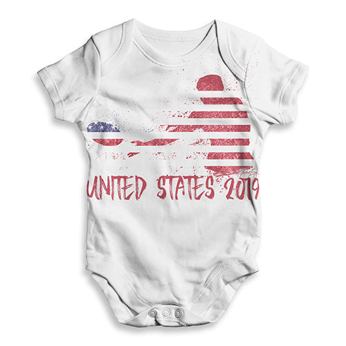 Funny Infant Baby Bodysuit Onesie Rugby United States 2019 Baby Unisex ALL-OVER PRINT Baby Grow Bodysuit 6 - 12 Months White