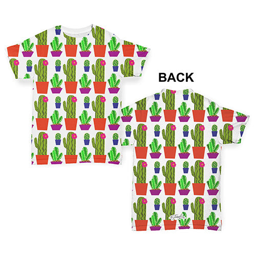 Cute Cacti Repeat Pattern Baby Toddler ALL-OVER PRINT Baby T-shirt