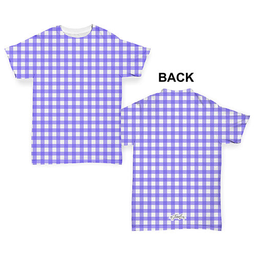 Purple Gingham Repeat Pattern Baby Toddler ALL-OVER PRINT Baby T-shirt