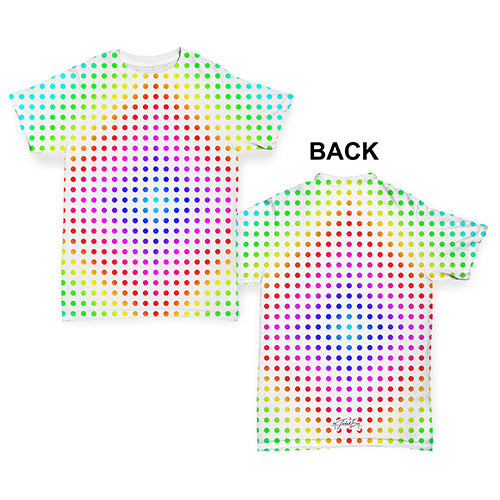 Rainbow Dots Repeat Pattern Baby Toddler ALL-OVER PRINT Baby T-shirt