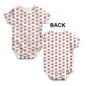 Funny Baby Onesies Hugs And Kisses Repeat Pattern Baby Unisex ALL-OVER PRINT Baby Grow Bodysuit 18-24 Months White