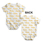 Funny Baby Clothes Tuesday Repeat Pattern Baby Unisex ALL-OVER PRINT Baby Grow Bodysuit 0-3 Months White