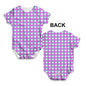 Funny Infant Baby Bodysuit Fuchsia Houndstooth Repeat Pattern Baby Unisex ALL-OVER PRINT Baby Grow Bodysuit 18-24 Months White