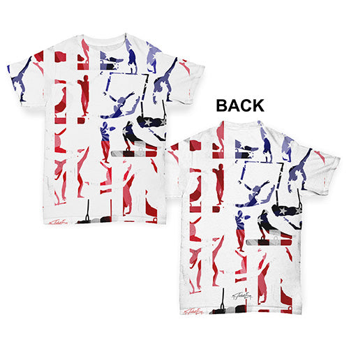 USA Artistic Gymnastics Silhouette Baby Toddler ALL-OVER PRINT Baby T-shirt