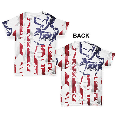 USA Baseball Silhouette Baby Toddler ALL-OVER PRINT Baby T-shirt