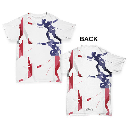 USA Fencing Silhouette Baby Toddler ALL-OVER PRINT Baby T-shirt