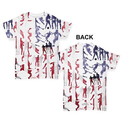 USA Football Silhouette Baby Toddler ALL-OVER PRINT Baby T-shirt