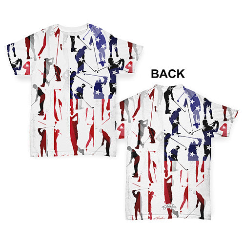 USA Golf Silhouette Baby Toddler ALL-OVER PRINT Baby T-shirt