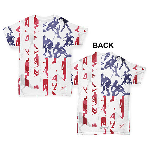 USA Hockey Silhouette Baby Toddler ALL-OVER PRINT Baby T-shirt
