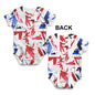 ALL-OVER PRINT Bodysuit Onesie GB Ice Hockey Silhouette Baby Unisex ALL-OVER PRINT Baby Grow Bodysuit 12-18 Months White