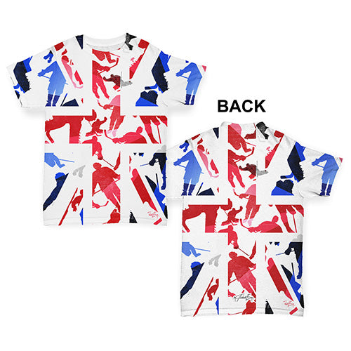 GB Ice Hockey Silhouette Baby Toddler ALL-OVER PRINT Baby T-shirt