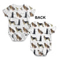 Baby Onesies German Shepherds Pattern Baby Unisex ALL-OVER PRINT Baby Grow Bodysuit 6-12 Months White