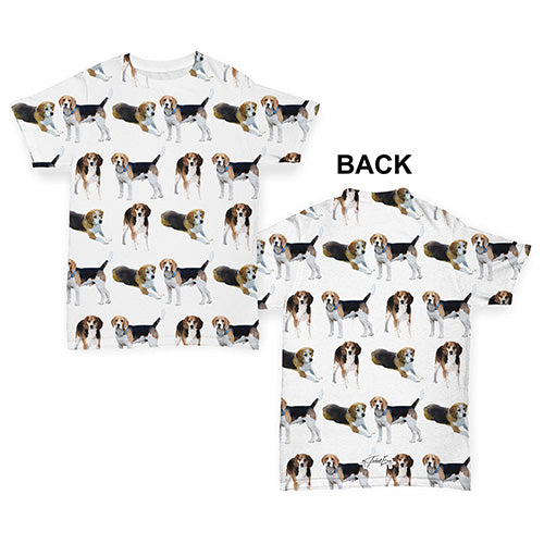 Beagles Pattern Baby Toddler ALL-OVER PRINT Baby T-shirt
