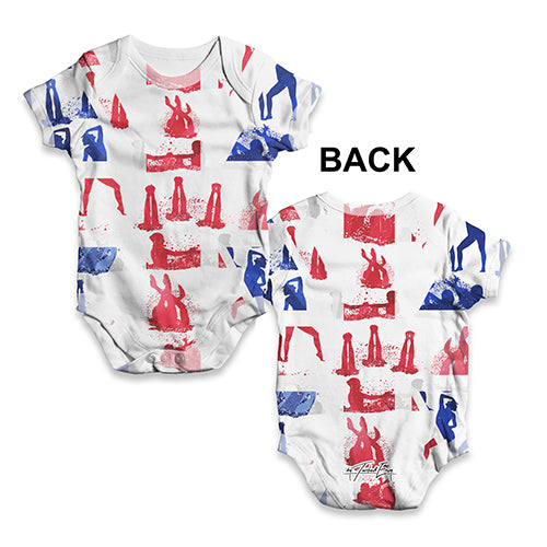 GB Synchronised Swimming Collage Baby Unisex ALL-OVER PRINT Baby Grow Bodysuit