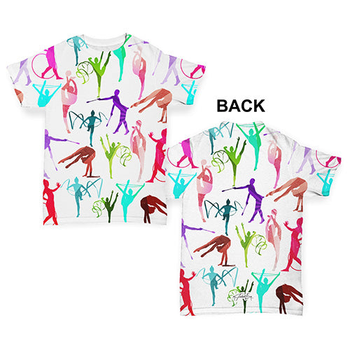 Rhythmic Gymnastics Rainbow Collage Baby Toddler ALL-OVER PRINT Baby T-shirt