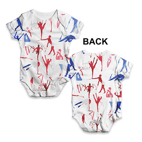 GB Rhythmic Gymnastics Collage Baby Unisex ALL-OVER PRINT Baby Grow Bodysuit