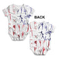 USA Rhythmic Gymnastics Collage Baby Unisex ALL-OVER PRINT Baby Grow Bodysuit