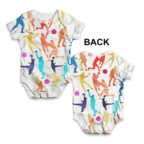 Handball Rainbow Collage Baby Unisex ALL-OVER PRINT Baby Grow Bodysuit