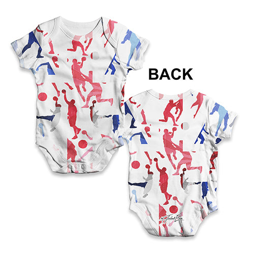 GB Handball Collage Baby Unisex ALL-OVER PRINT Baby Grow Bodysuit
