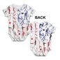 USA Handball Collage Baby Unisex ALL-OVER PRINT Baby Grow Bodysuit