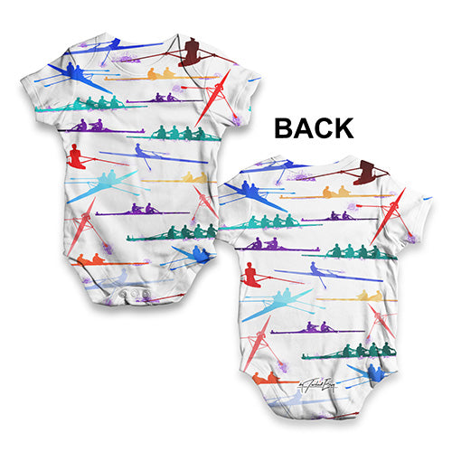 Rowing Rainbow Collage Baby Unisex ALL-OVER PRINT Baby Grow Bodysuit