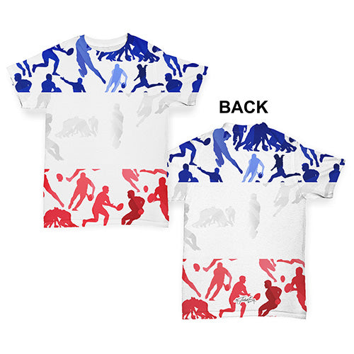 France Rugby Collage Baby Toddler ALL-OVER PRINT Baby T-shirt