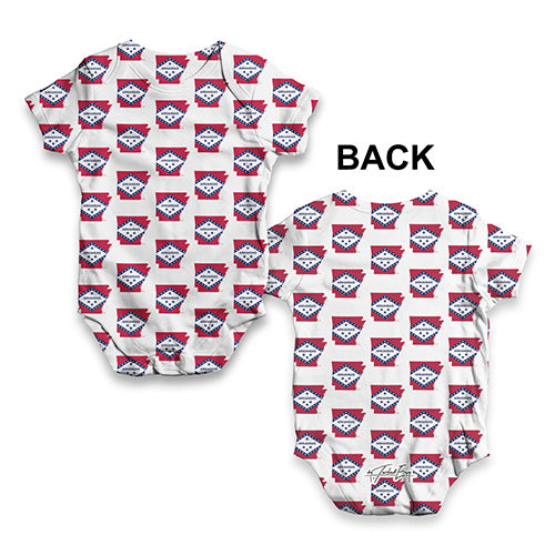 Arkansas USA States Pattern Baby Unisex ALL-OVER PRINT Baby Grow Bodysuit