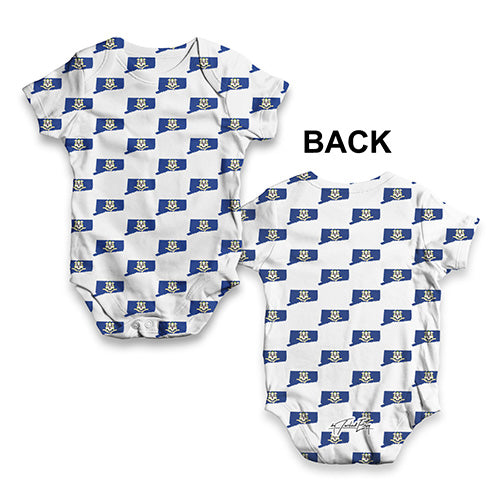 Connecticut USA States Pattern Baby Unisex ALL-OVER PRINT Baby Grow Bodysuit