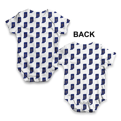 Indiana USA States Pattern Baby Unisex ALL-OVER PRINT Baby Grow Bodysuit