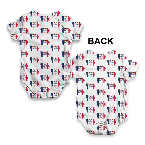 Iowa USA States Pattern Baby Unisex ALL-OVER PRINT Baby Grow Bodysuit