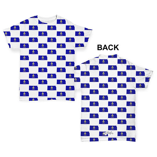 Kansas USA States Pattern Baby Toddler ALL-OVER PRINT Baby T-shirt