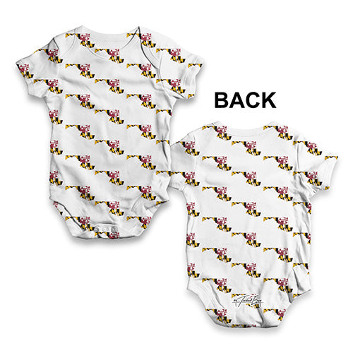 Maryland USA States Pattern Baby Unisex ALL-OVER PRINT Baby Grow Bodysuit