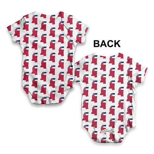 Mississippi USA States Pattern Baby Unisex ALL-OVER PRINT Baby Grow Bodysuit