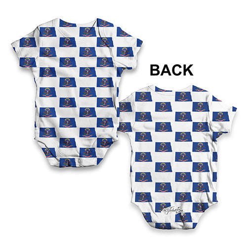 North Dakota USA States Pattern Baby Unisex ALL-OVER PRINT Baby Grow Bodysuit