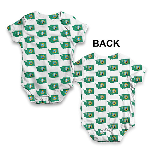 Washington USA States Pattern Baby Unisex ALL-OVER PRINT Baby Grow Bodysuit