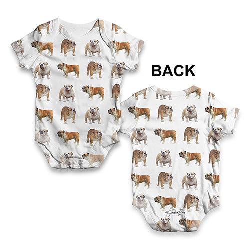 Bulldogs Pattern Baby Unisex ALL-OVER PRINT Baby Grow Bodysuit