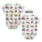 Bulldogs Santa Hats Pattern Baby Unisex ALL-OVER PRINT Baby Grow Bodysuit