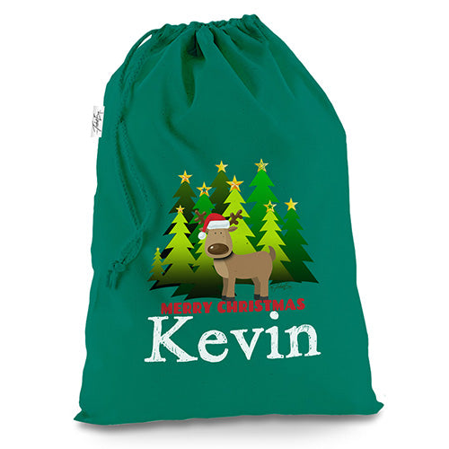 Personalised My First Xmas Baubles Green Christmas Santa Sack Mail Post Bag