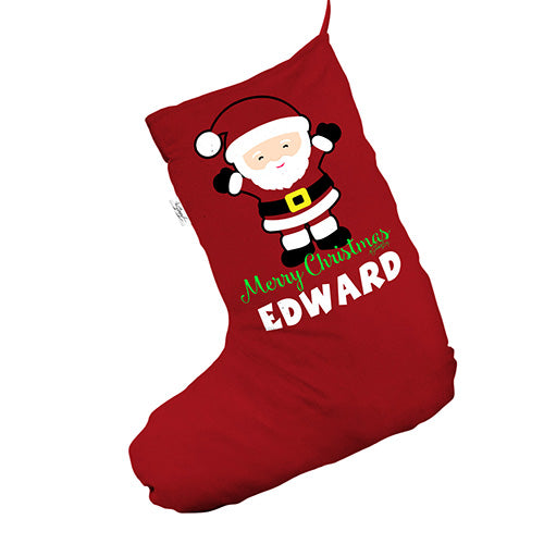 Personalised Santa Merry Christmas Red Santa Claus Christmas Stockings