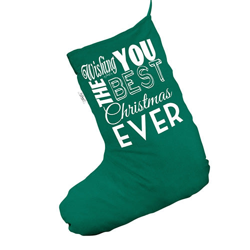 Wishing You The Best Christmas Green Christmas Stockings Socks