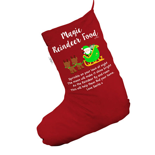 Magic Reindeer Food Red Santa Claus Christmas Stockings