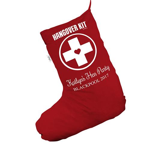 Personalised Hangover Kit Red Santa Claus Christmas Stockings