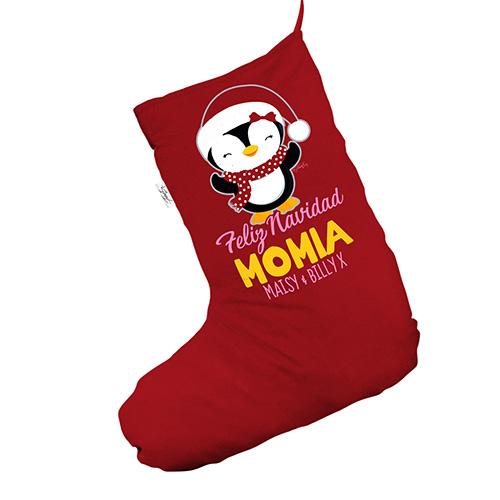 Personalised Elf Merry Christmas Red Deluxe Christmas Stocking